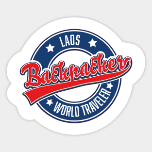 laos backpacker world traveler Sticker